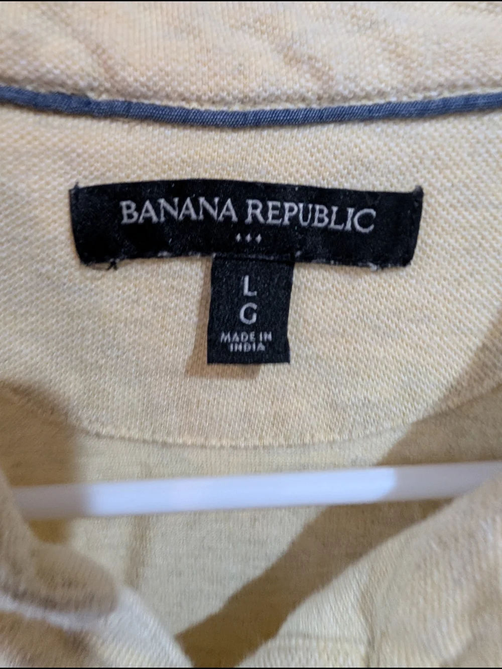 Banana Republic Men’s Light Cream Short-Sleeve Polo